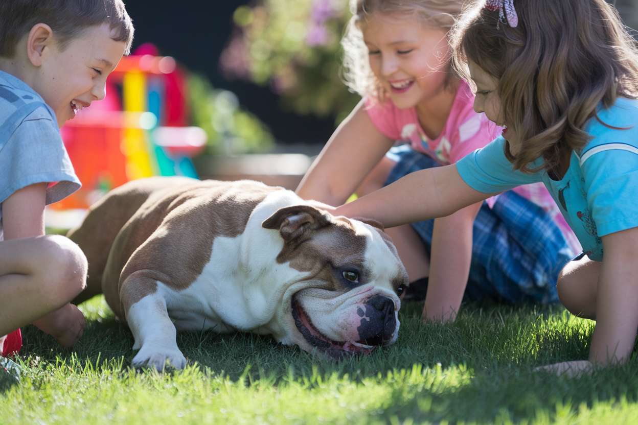 בולדוג אנגלי וילדים: האם זה שילוב מתאים למשפחה?